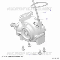 DRIVE TRAIN, GEARCASE MOUNTING, FRONT