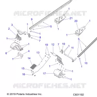 CHASSIS, CLUTCH GUARD AND FOOTRESTS