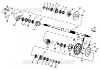 MIDDLE DRIVE ASSEMBLY 6X6 400L W968740 AND 6X6 400L NORWEGIAN N968740 (4935963596C003)