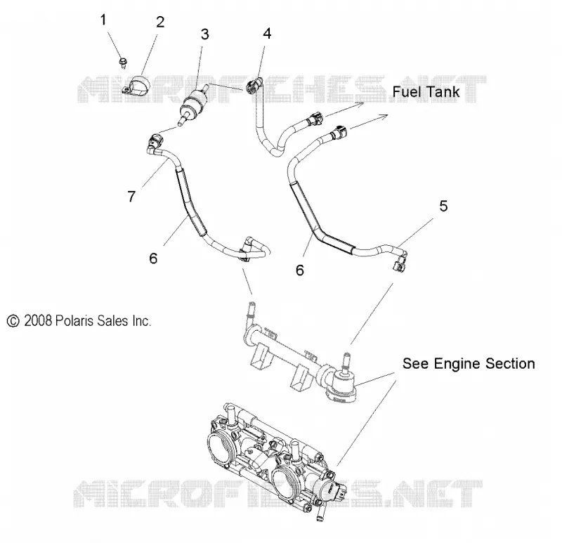 FUEL SYSTEM, THROTTLE  BODY AND FUEL LINES