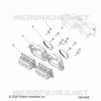 ENGINE, REED VALVE AND THROTTLE BODY ADAPTOR