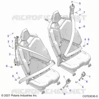 SEAT BELT MOUNTING, REAR, STANDARD