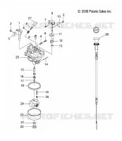 ENGINE, CARBURETOR AND CHOKE CABLE