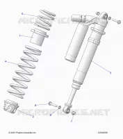SUSPENSION, FRONT SHOCK MOUNTING, DELUXE