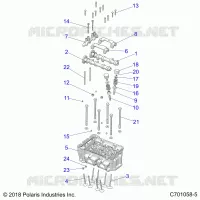 ENGINE, CYLINDER HEAD AND VALVES