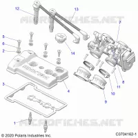 ENGINE, THROTTLE BODY AND VALVE COVER
