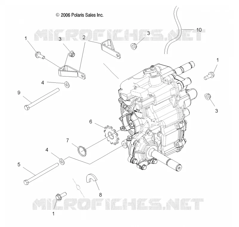 DRIVE TRAIN, MAIN GEARCASE MOUNTING