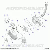 DRIVE TRAIN, CLUTCH COVER AND DUCTING