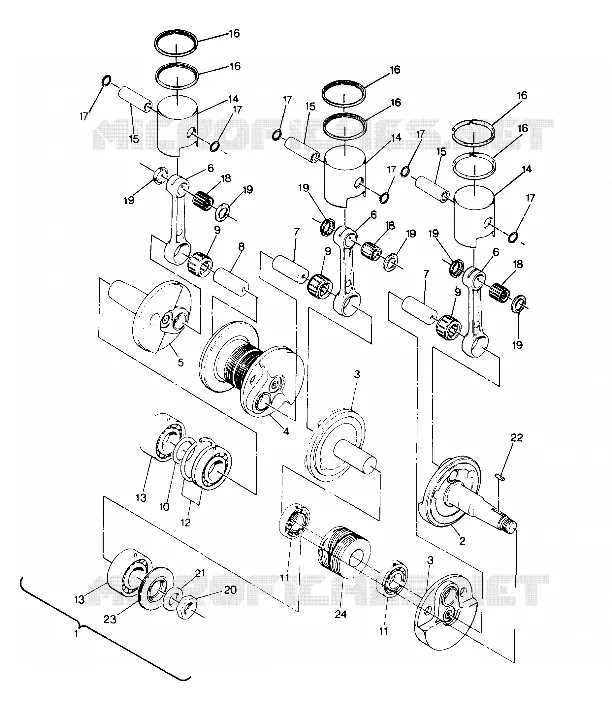 PISTON AND CRANKSHAFT 650 (4916801680025A)