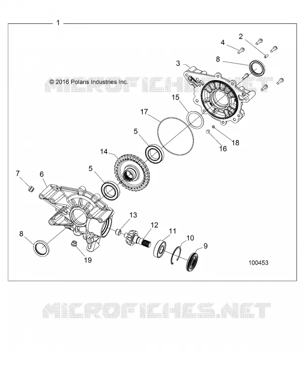 DRIVE TRAIN, REAR GEARCASE INTERNALS