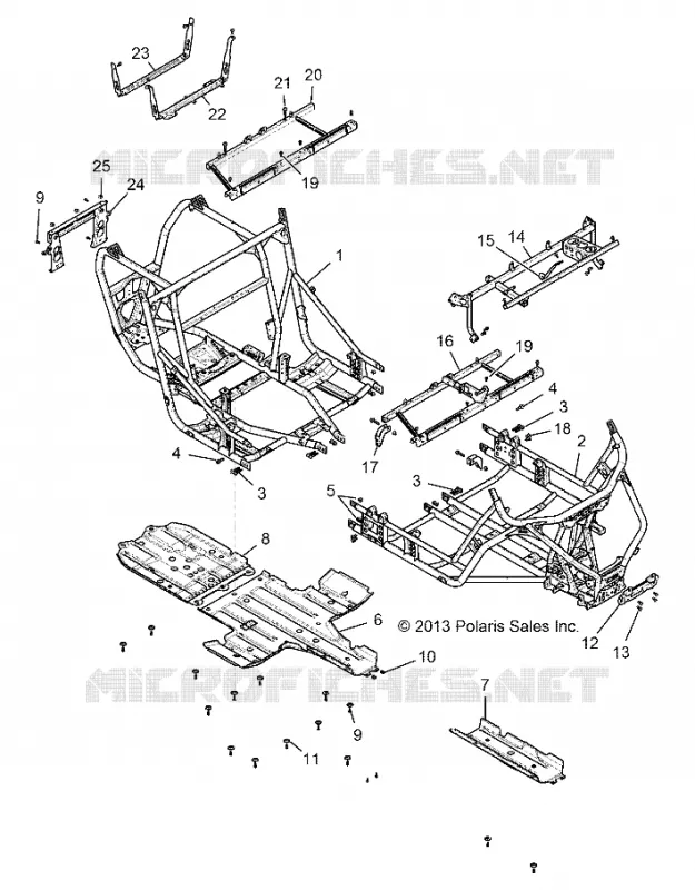 CHASSIS, MAIN FRAME AND SKID PLATES