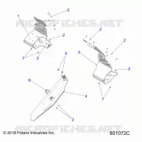 CHASSIS, CLUTCH GUARD AND FOOTRESTS