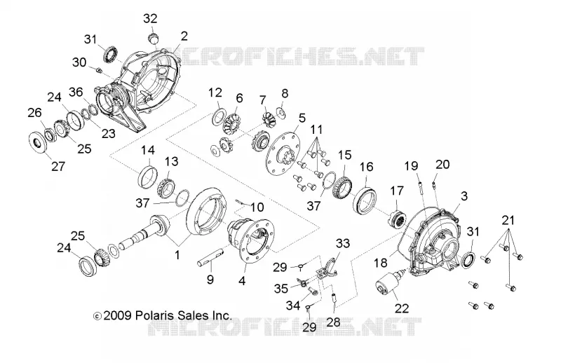DRIVE TRAIN, REAR GEARCASE