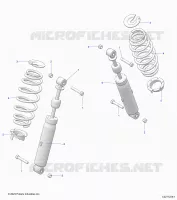 REAR SUSPENSION SHOCK AND MOUNTING