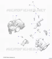 ENGINE, THROTTLE BODY AND FUEL RAIL