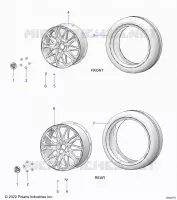 WHEELS, FRONT AND REAR (LE MODELS)