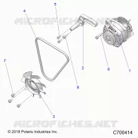 ENGINE, ENGINE, ALTERNATOR, FAN AND BELT- R21RRED4JA (C700414)