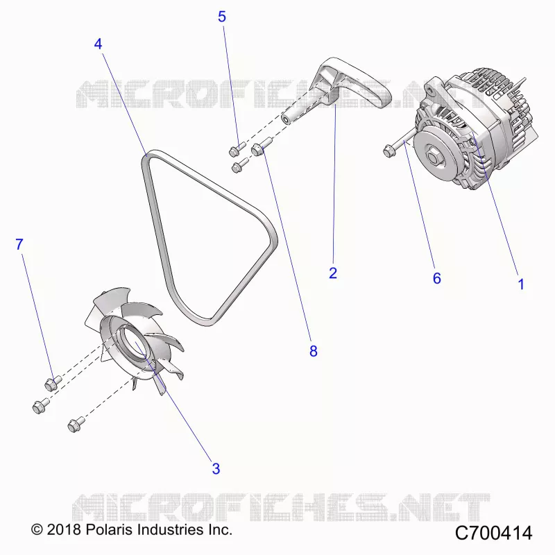 ENGINE, ENGINE, ALTERNATOR, FAN AND BELT- R21RRED4JA (C700414)