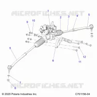 STEERING GEAR BOX W/EPS AND RELATED