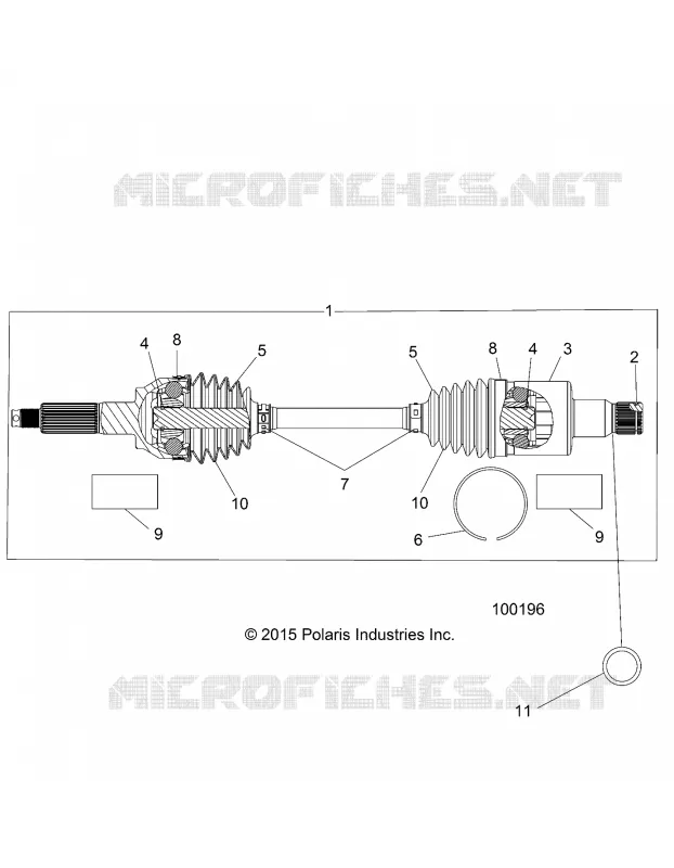 DRIVE TRAIN, REAR HALF SHAFT (TO 4/25/16)
