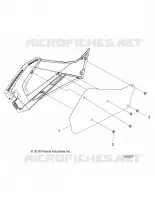 BODY, RIGHT HAND SIDE PANEL HEAT SHIELD AND HARDWARE 1 UP
