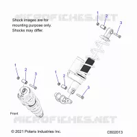 SUSPENSION, SHOCK MOUNTING, REAR SUSP.