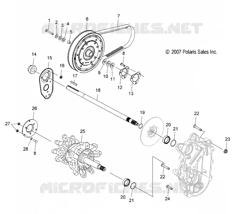 DRIVE TRAIN, DRIVE SHAFT AND JACKSHAFT