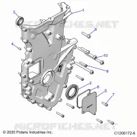 ENGINE, FRONT COVER
