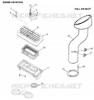 AIR INTAKE/HULL AIR INLET (INTL. SL 700/INTL. DELUXE) INTL. SL 700 I (4940874087B010)