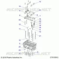 ENGINE, CYLINDER HEAD AND VALVES