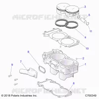 CYLINDER AND PISTON