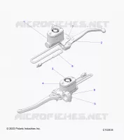 FRONT BRAKE BRAKE LEVER AND MASTER CYLINDER