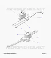 FRONT BRAKE BRAKE LEVER AND MASTER CYLINDER