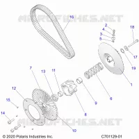 DRIVE TRAIN, SECONDARY CLUTCH/BELT