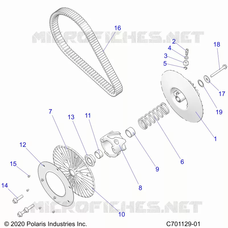 DRIVE TRAIN, SECONDARY CLUTCH/BELT