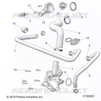 ENGINE, WATERPUMP AND BYPASS