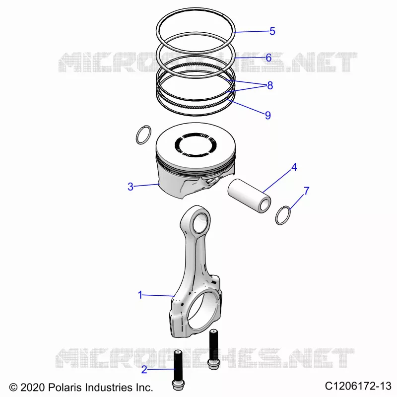 ENGINE, PISTON & ROD