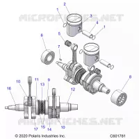 ENGINE, PISTON AND CRANKSHAFT