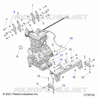 ENGINE, TRANSMISSION MOUNTING & LONG BLOCK- R24MAU57B4/Z4/B9/Z9 (C730154)