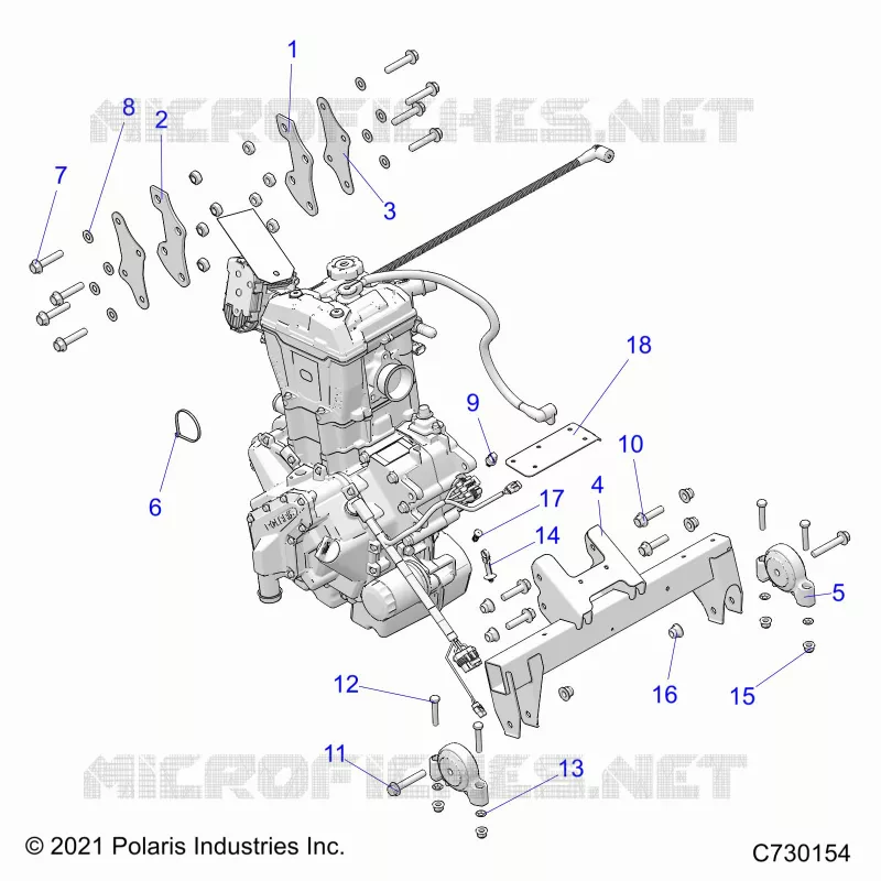ENGINE, TRANSMISSION MOUNTING & LONG BLOCK- R24MAU57B4/Z4/B9/Z9 (C730154)