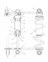 SUSPENSION, SHOCK, FRONT TRACK (BLACK COIL OVER, SNOW CHECK INTL.)