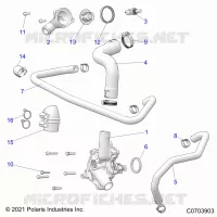 ENGINE, WATERPUMP AND BYPASS