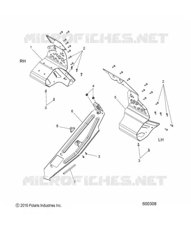 CHASSIS, CLUTCH GUARD AND FOOTRESTS