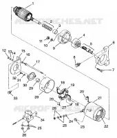 STARTING MOTOR WIDETRAK LX 0962064 AND EUROPEAN WIDETRAK LX E962064 (4931643164D003)