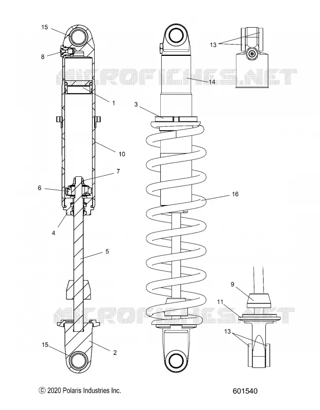 SUSPENSION, REAR SHOCK TRACK, MONOTUBE, 7045533