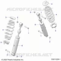 REAR SUSPENSION SHOCK AND MOUNTING