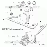 ENGINE, WATERPUMP AND BYPASS