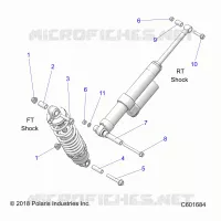 SUSPENSION, SHOCK MOUNTING, REAR SUSP.