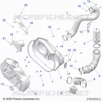 DRIVE TRAIN, CLUTCH COVER AND DUCTING
