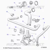 ENGINE, WATERPUMP AND BYPASS